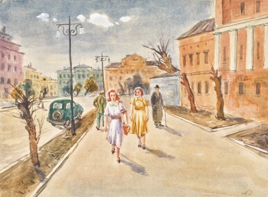 View full screen - View 1 of Lot 86. ALEXANDER ALEXANDROVICH DEINEKA | STYLISH LADIES.