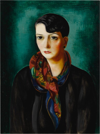 View full screen - View 1 of Lot 55. Jeune femme au foulard.