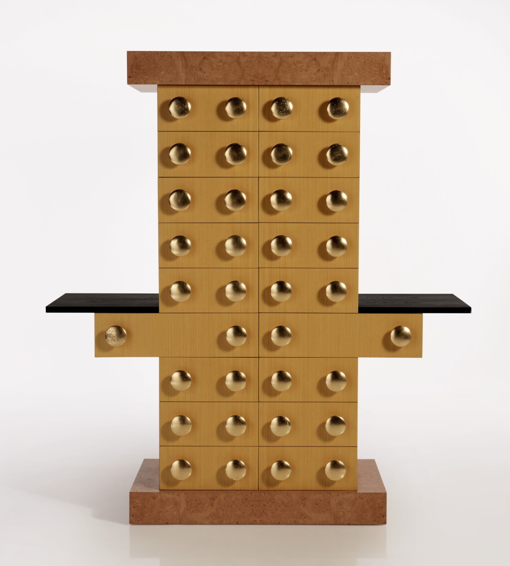 View full screen - View 1 of Lot 334. ETTORE SOTTSASS | “MOBILE GIALLO” CABINET.