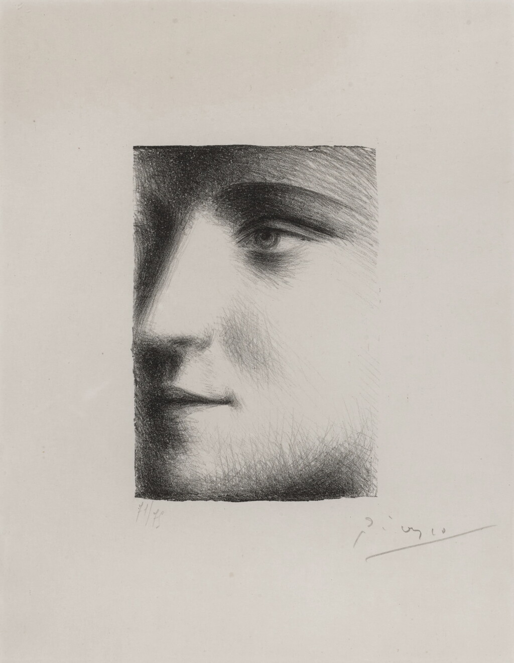 View full screen - View 1 of Lot 137. Visage de Marie-Thérèse (Bloch 95; Baer 243; Mourlot XXIII).