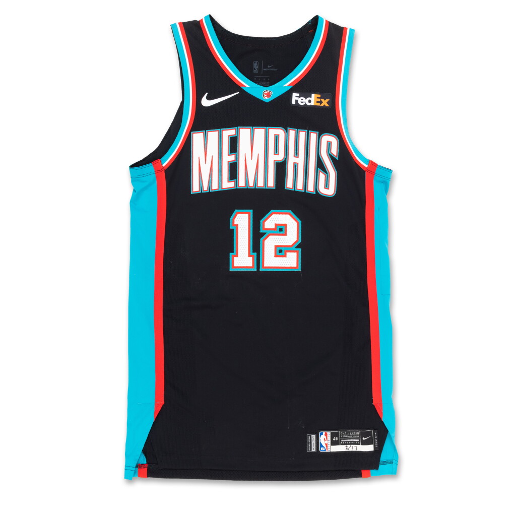View full screen - View 1 of Lot 37. Ja Morant Memphis Grizzlies 2020-2021 Game Worn Jersey | Triple-Double.
