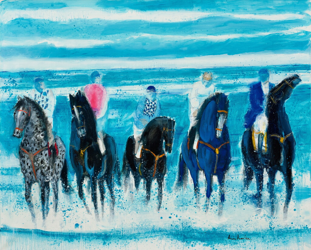 View full screen - View 1 of Lot 516. Cavaliers devant les vagues | 湧浪騎手.