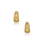 Pair of Gold ‘Alveare’ Earclips