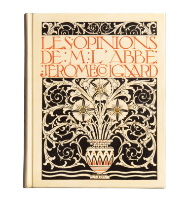 View full screen - View 1 of Lot 98. 2 ouvrages illustrés, dans des reliures peintes de Jou. "Les Opinions de M. Coignard" et "Thaïs".