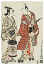 Ishikawa Toyonobu (1711-1785) | The actors Nakamura Shichisaburo II and Sanogawa Ichimatsu I | Edo period, 18th century