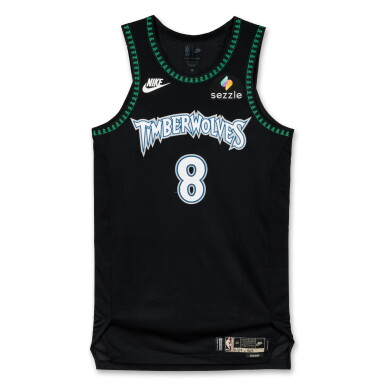 View full screen - View 1 of Lot 45. Bones Hyland Minnesota Timberwolves 2025-2026 Game Worn Association Edition Jersey .