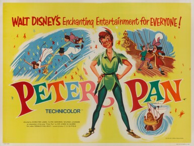View full screen - View 1 of Lot 26. PETER PAN (1953) POSTER, BRITISH.