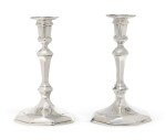 A Pair of George I Silver Octagonal Candlesticks, George Boothby, London, 1720, Britannia Standard