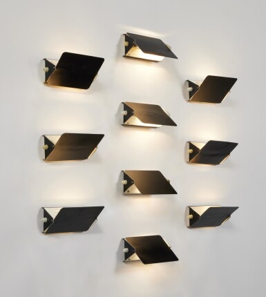 View full screen - View 1 of Lot 190. Set of 10 Wall Lights.