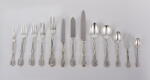 A French Silver Trianon Pattern Flatware Service, Maison Odiot, Paris, 1825–1894