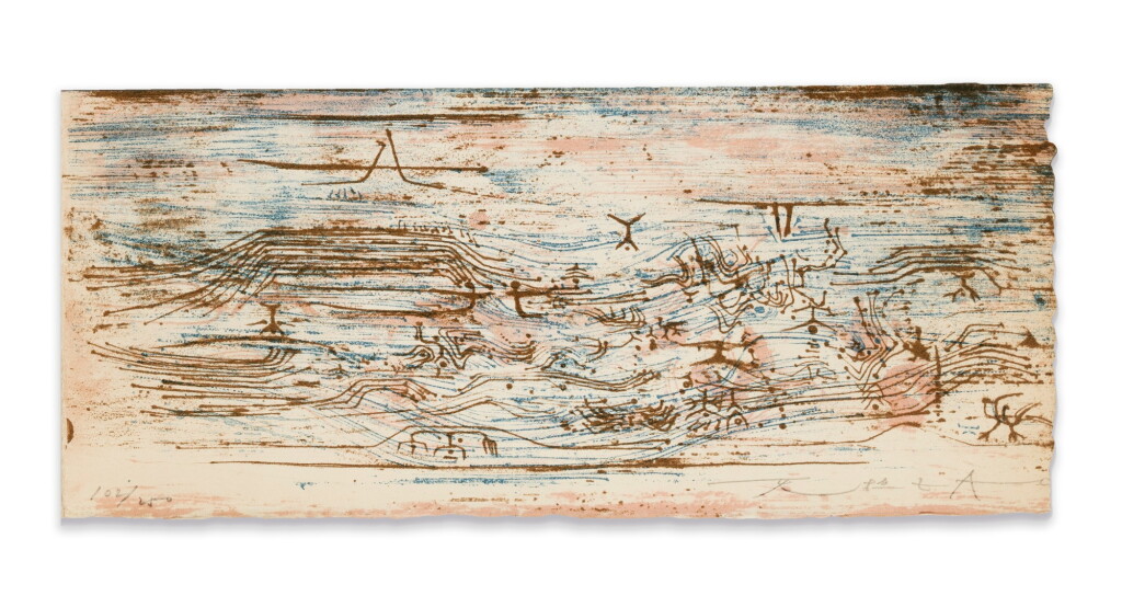 View full screen - View 1 of Lot 89. ZAO WOU-KI | PAYSAGE ROSE ET BLEU.