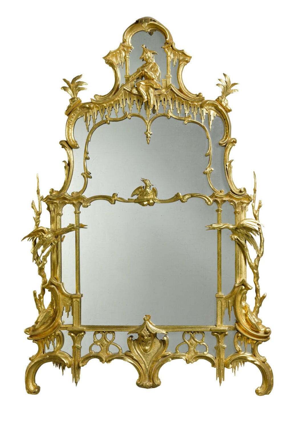 View full screen - View 1 of Lot 231. A George III style giltwood wall mirror, 19th century.