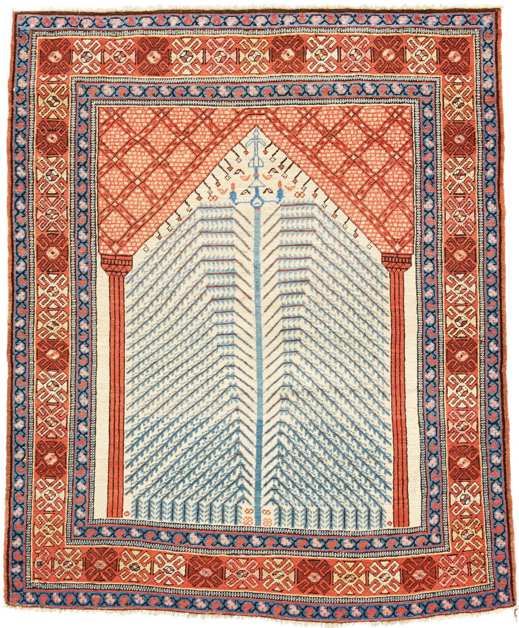 View full screen - View 1 of Lot 314. A RARE BAKSHAISH NICHE RUG, NORTHWEST PERSIA.