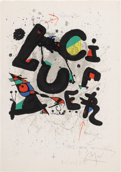 View full screen - View 1 of Lot 174. JOAN MIRÓ | LUCIFER (M. 1050).
