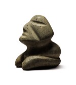 MEZCALA STONE SEATED FIGURE, LATE PRECLASSIC, CIRCA 300 - 100 BC