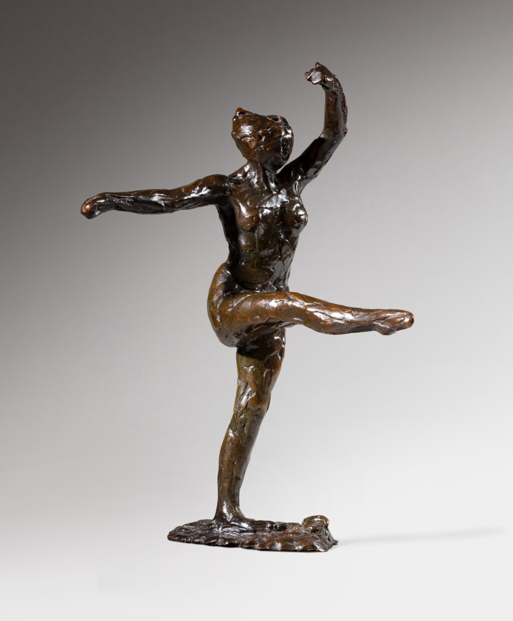 View full screen - View 1 of Lot 124. Danseuse, position de quatrième devant sur la jambe gauche, première étude |《舞者,正面左腿第四式,第一習作》.