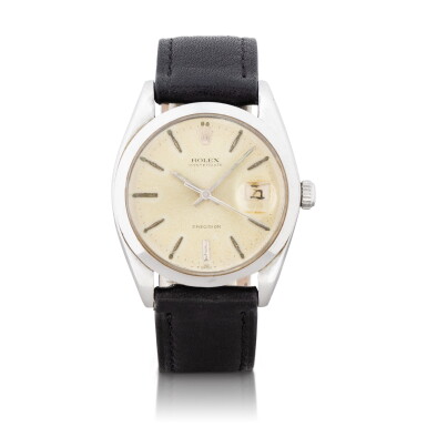 View full screen - View 1 of Lot 1018. Oysterdate, Ref. 6694 Montre bracelet en acier avec date | Stainless steel wrsitwatch with date Vers 1965 | Circa 1965.