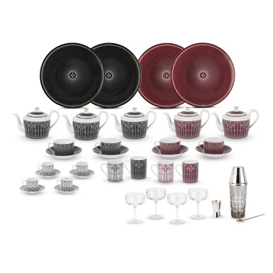View full screen - View 1 of Lot 1682. Set of Twenty Two H Deco Porcelain Tableware Sets and Limited Edition Coffret Home Speakeasy Set.