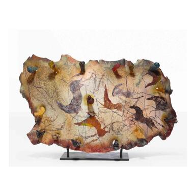 View full screen - View 1 of Lot 168. "Artifact: Shard with Bone Pins".