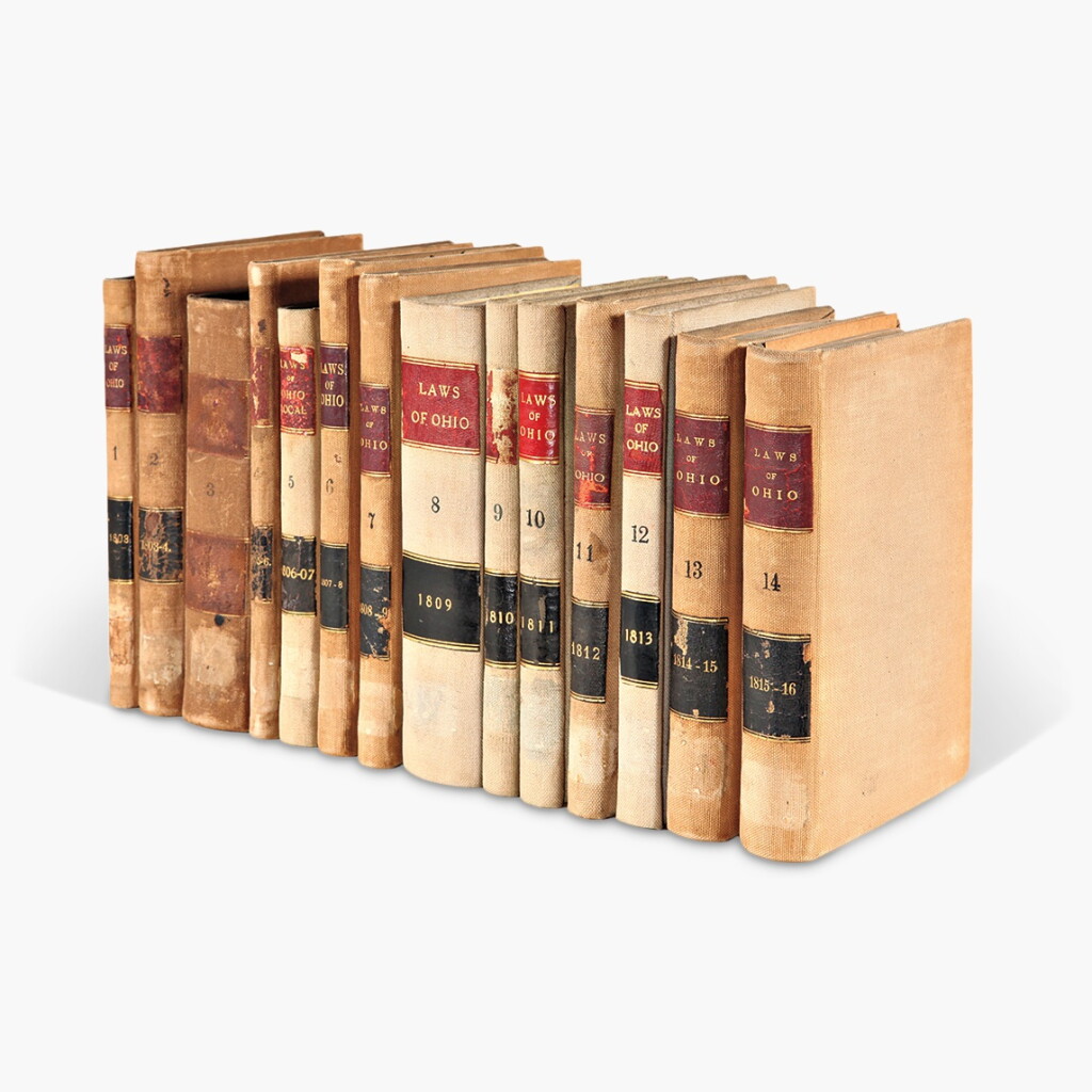 View full screen - View 1 of Lot 382. (Ohio) | Consecutive run of the first 14 session laws of the General Assembly, 1803–1816.