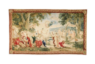 View full screen - View 1 of Lot 14. The wedding of Psyche, Brussels tapestry, early 18th century | Les Noces de Psyché, tapisserie flamande, Bruxelles, début du XVIIIème siècle.