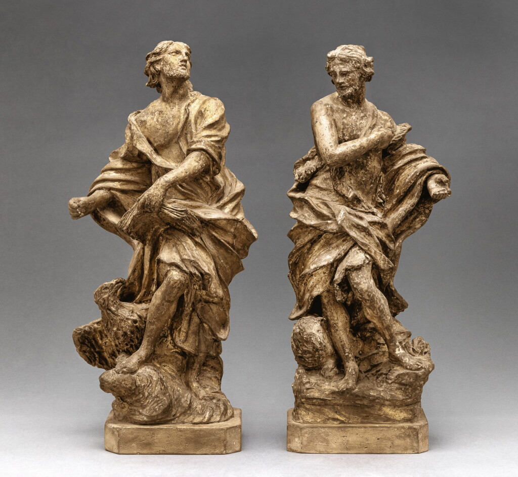 View full screen - View 1 of Lot 559. St. John the Evangelist and St. John the Baptist.