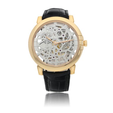 View full screen - View 1 of Lot 91. HARRY WINSTON | REFERENCE 450-MAS42R MIDNIGHT SKELETON A PINK GOLD SKELETONIZED AUTOMATIC WRISTWATCH, CIRCA 2015.