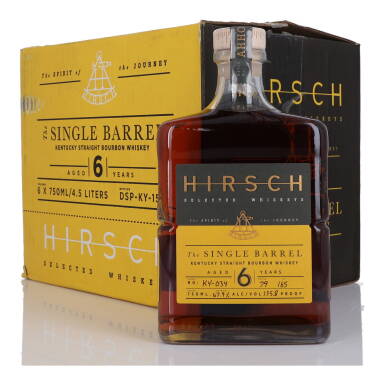 View full screen - View 1 of Lot 280. Hirsch Single Barrel Bourbon 6 Year Old 135.8 Proof NV (6 BT 75cl).