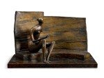 Seated Figure Against Curved Wall