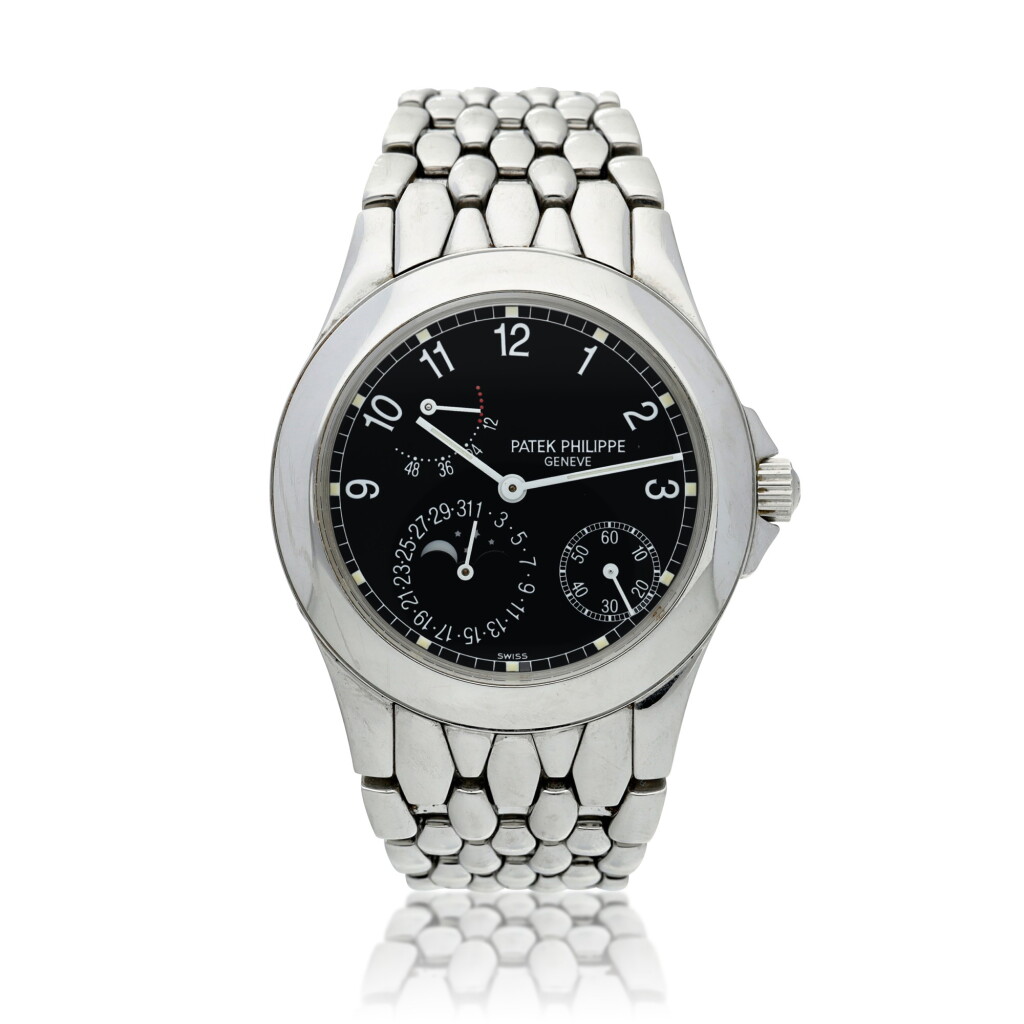 View full screen - View 1 of Lot 13. Reference 5085/1A-001 A stainless steel automatic wristwatch with date, moon phases, power reserve and bracelet, Circa 2002.