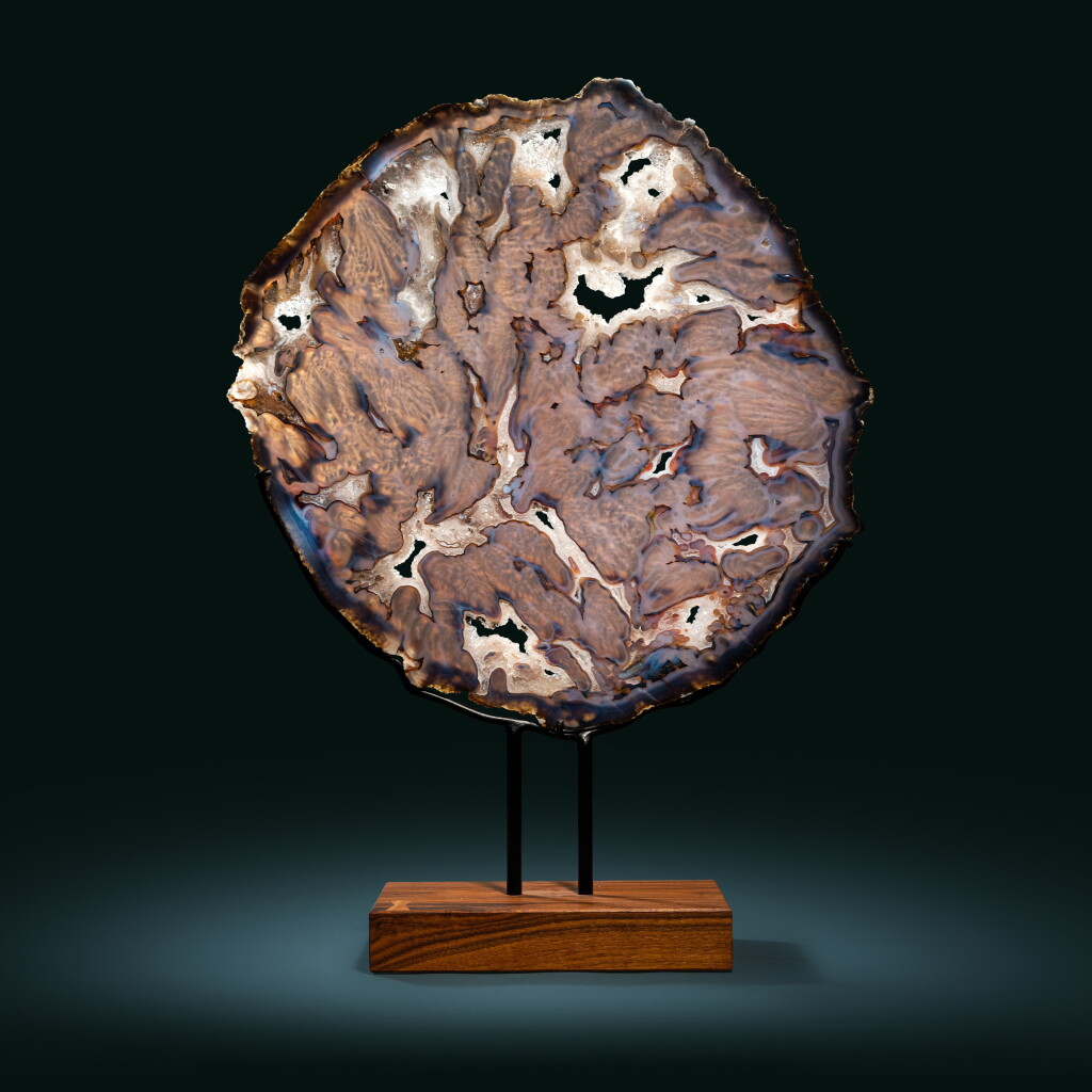 View full screen - View 1 of Lot 39. Large Agate Slice.