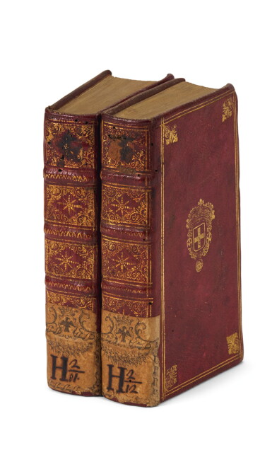 View full screen - View 1 of Lot 360. Perussis, L'art des princes et des roys, Turin, 1668, 2 volumes, red morocco with arms of Savoy.