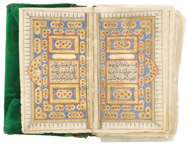 View full screen - View 1 of Lot 22. An illuminated Qur’an, North India, Mughal, 17th century.