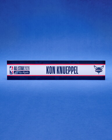 View full screen - View 1 of Lot 19. Kon Knueppel ‘NBA All-Star Weekend’ Locker Room Nameplate.