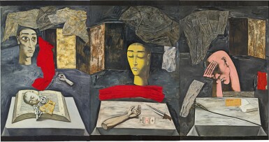 View full screen - View 1 of Lot 1126. ZHANG XIAOGANG 張曉剛 | THE DARK TRILOGY:FEAR, MEDITATION, SORROW 黑色三部曲:驚恐、沈思、憂鬱.