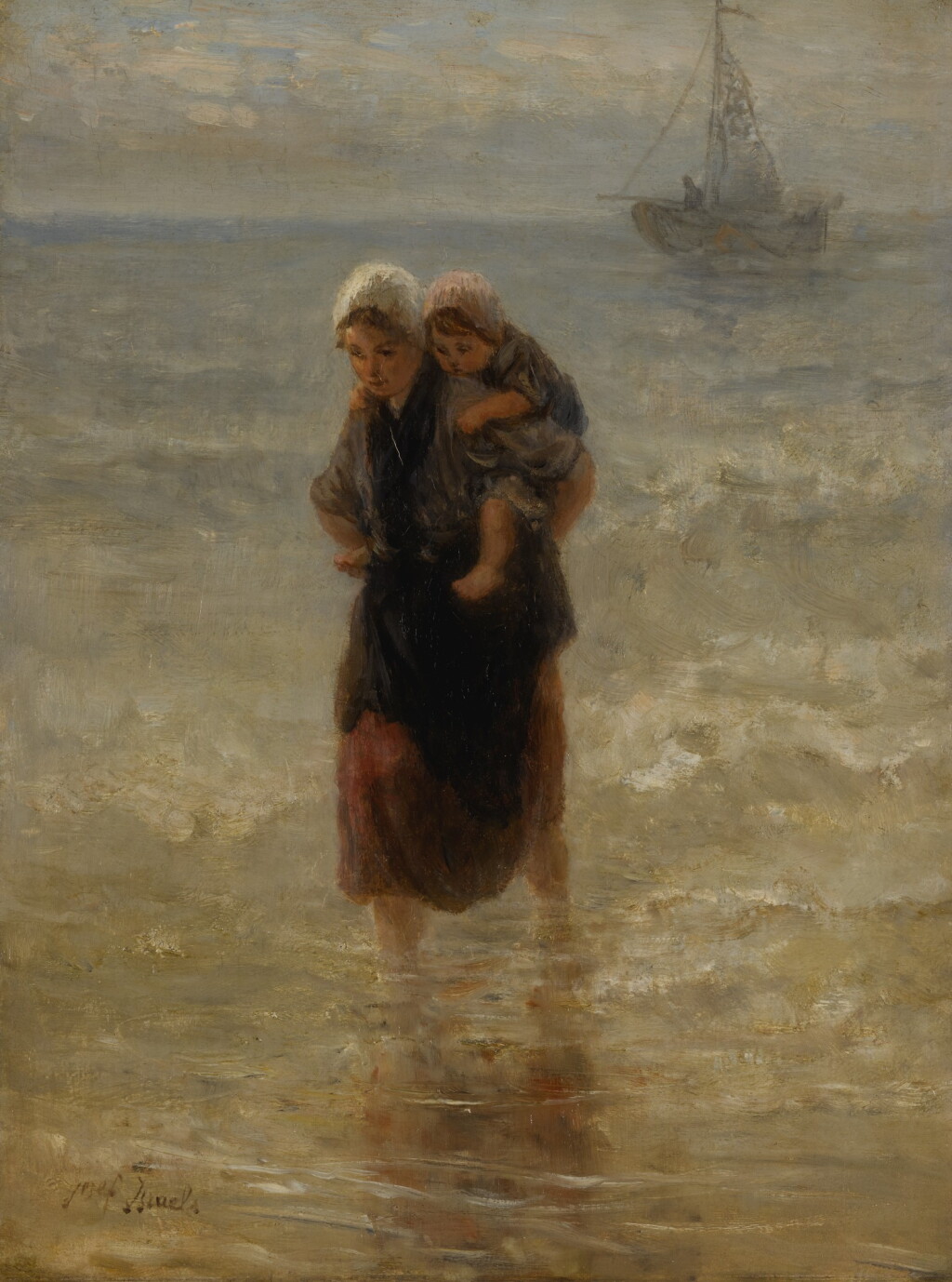 View full screen - View 1 of Lot 150. JOZEF ISRAËLS | AT SEA .