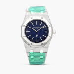 Royal Oak 'Jumbo' Extra-Thin, Reference 15202IP.OO.1240IP.01 | A brand new limited edition platinum and titanium bracelet watch with date, Circa 2018