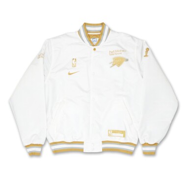View full screen - View 1 of Lot 53. Nikola Topic ‘Ring Ceremony’ Oklahoma City Thunder 2025-2026 NBA Tip-Off Game Worn Jacket.