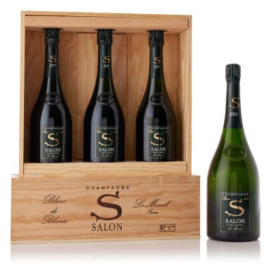 View full screen - View 1 of Lot 7205. Salon Le Mesnil, Blanc de Blancs 2002 (3 BT).