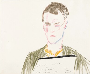 View full screen - View 1 of Lot 640. DAVID HOCKNEY, R.A. | DAVID GRAVES IN HOLLYWOOD.