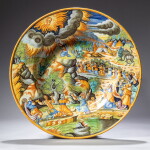 Grand plat en faïence, Nevers, vers 1640