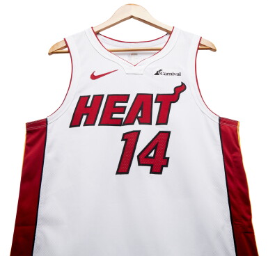 View full screen - View 1 of Lot 108. Tyler Herro Miami Heat 2023-2024 Game Worn Association Edition Jersey .