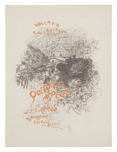 View full screen - View 1 of Lot 74. PIERRE BONNARD | QUELQUES ASPECTS DE LA VIE DE PARIS: COUVERTURE DE L'ALBUM (BOUVET 58).