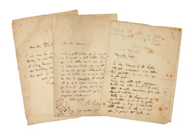 View full screen - View 1 of Lot 122. Hector Berlioz. Three autograph letters signed, apparently unpublished, 1841-1850.