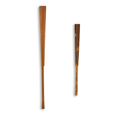 View full screen - View 1 of Lot 2557. 竹扇骨兩件|Set of Two Bamboo Fan Bones.
