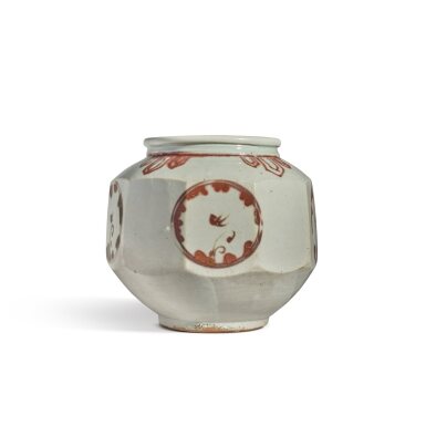 View full screen - View 1 of Lot 517. An underglaze-red 'birds' faceted jar, Joseon dynasty, 18th century .