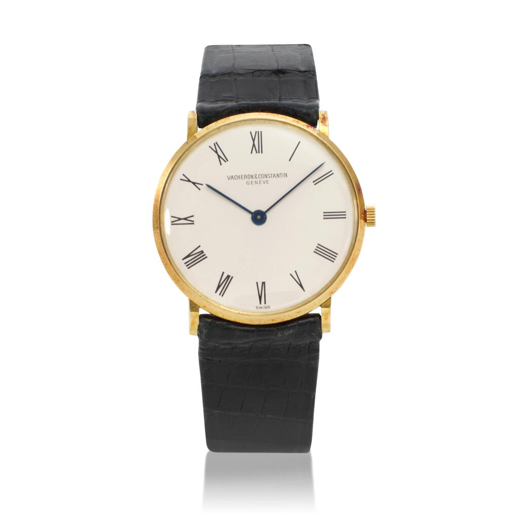 View full screen - View 1 of Lot 169. Reference 6714 | A yellow gold wristwatch | Circa 1963.