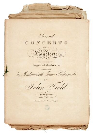 View full screen - View 1 of Lot 39. J. Field. Early editions and manuscripts, including the Second Piano Concerto, 1820s.
