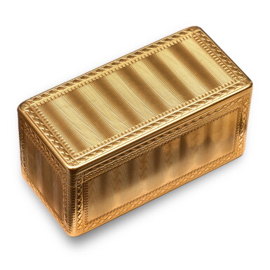 View full screen - View 1 of Lot 1249. A gold snuff box, Jean-Baptiste Juin, Paris, 1768.