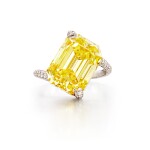 'Twist' Fancy Vivid Yellow Diamond and Diamond Ring | 「蘇富比鑽石」| 'Twist' 8.02克拉 艷彩黃色鑽石 配 鑽石 戒指